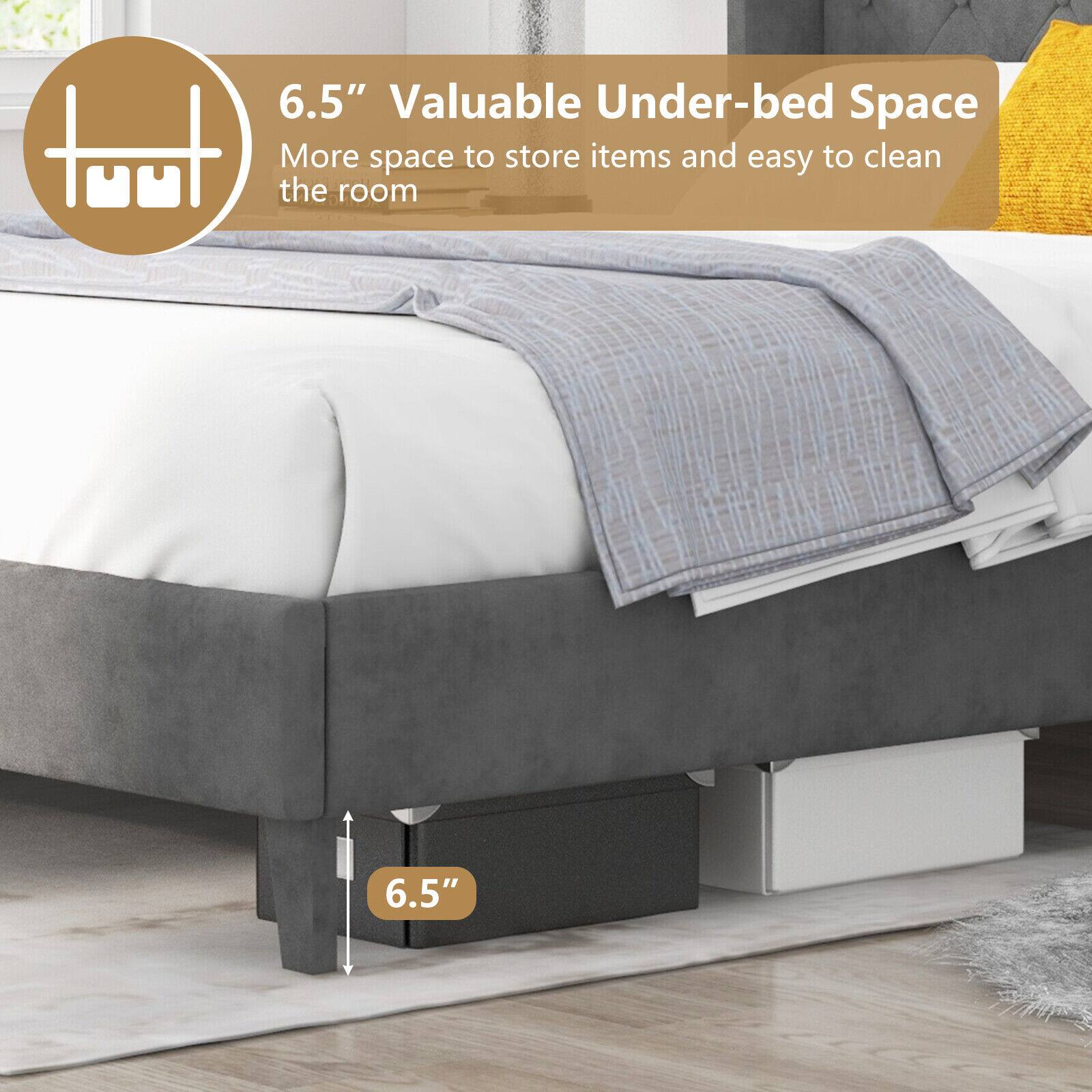 6.5" Valuable Under-bed Space
More space to store items and easy to clean the room
6.5"