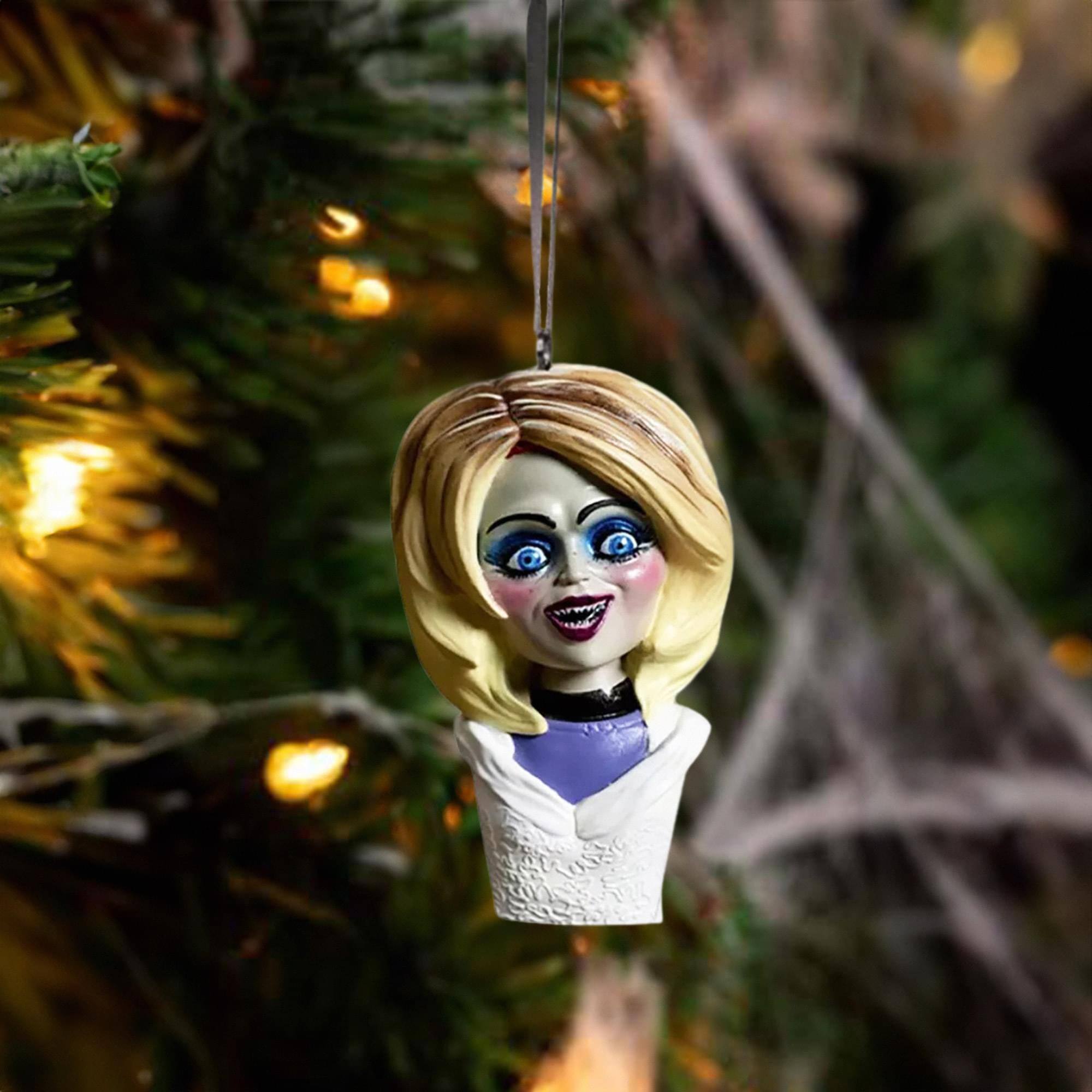 Alt View 10. Trick or Treat Studios - Seed of Chucky Holiday Horrors Ornament | Glenda Bust - Beige.