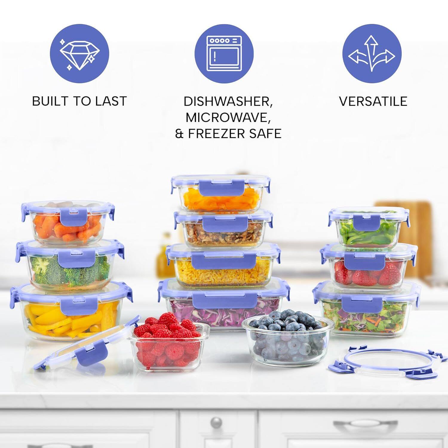 BUILT TO LAST, DISHWASHER, MICROWAVE, & FREEZER SAFE, VERSATILE