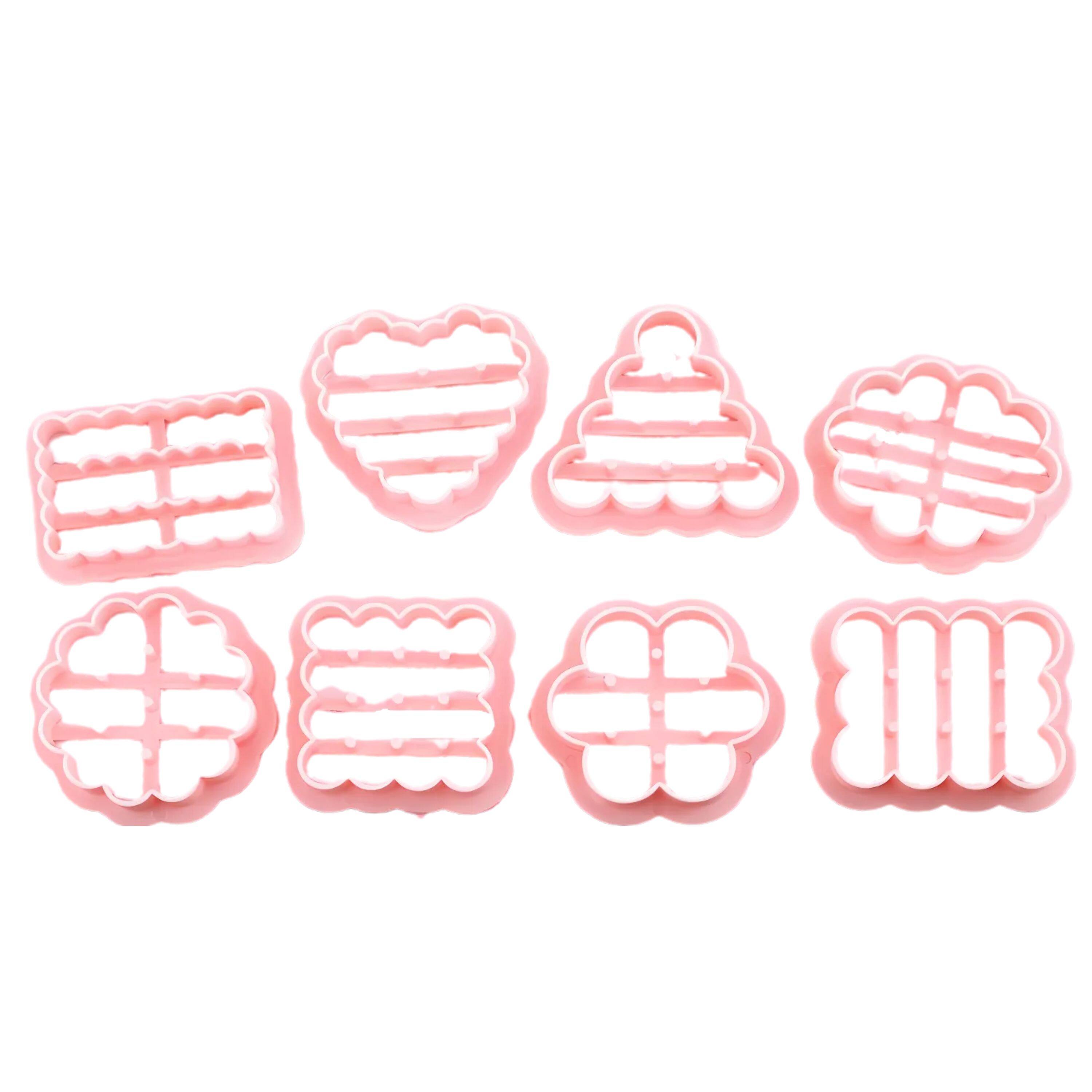 Left. Kitcheniva - Plastic Biscuit and Cookie Cutter Set 8 Pcs.