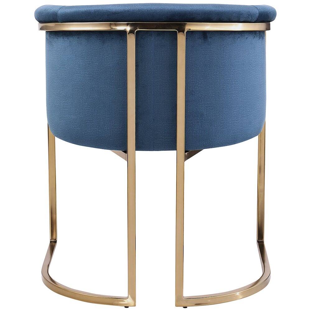 Alt View 1. Meridian Furniture - Tierra Navy Velvet Dining Chair - Blue.