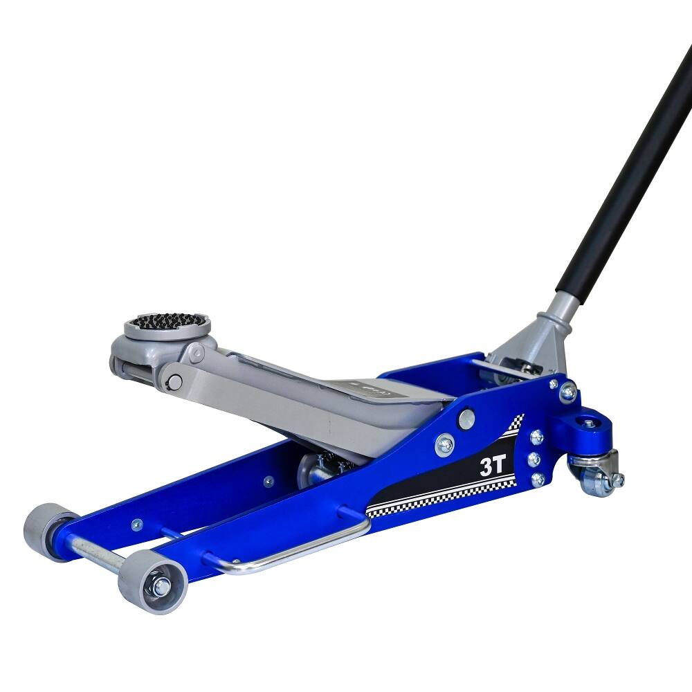Alt View 4. Ropilly - Ropilly 3 Ton Aluminum Iron Floor Jack Hydraulic Trolley Service Jack 6600 lb Dual Pump SUV Car Jack Blue/Silver.