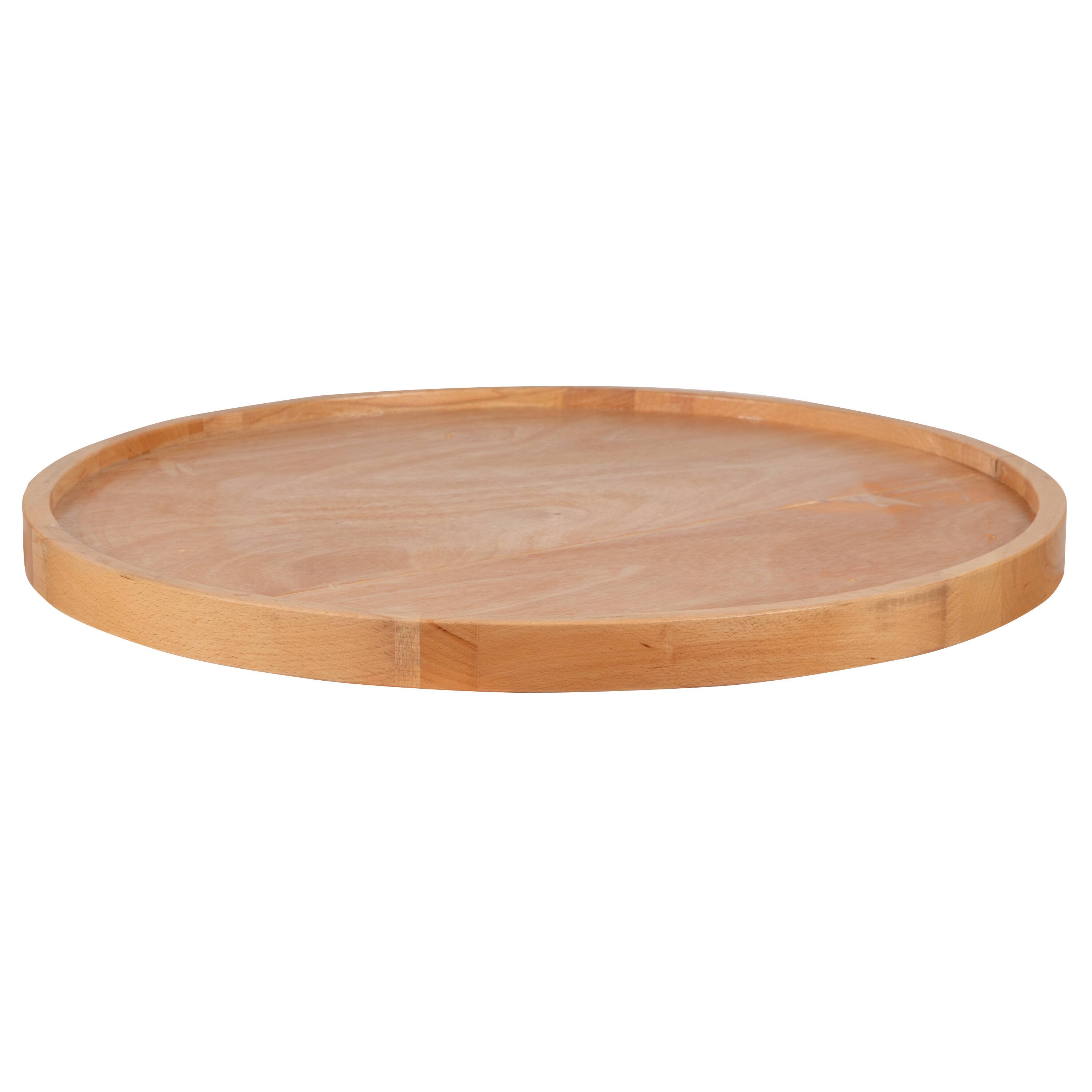 Alt View 5. Emma + Oliver - Round Butcher Block Style Table Top - Restaurant Table Top - Natural.