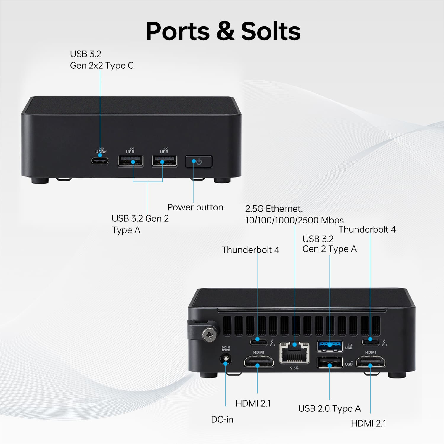 ASUS NUC 14 Desktop Intel Core Ultra 7 155H with 32GB DDR5 RAM 1TB