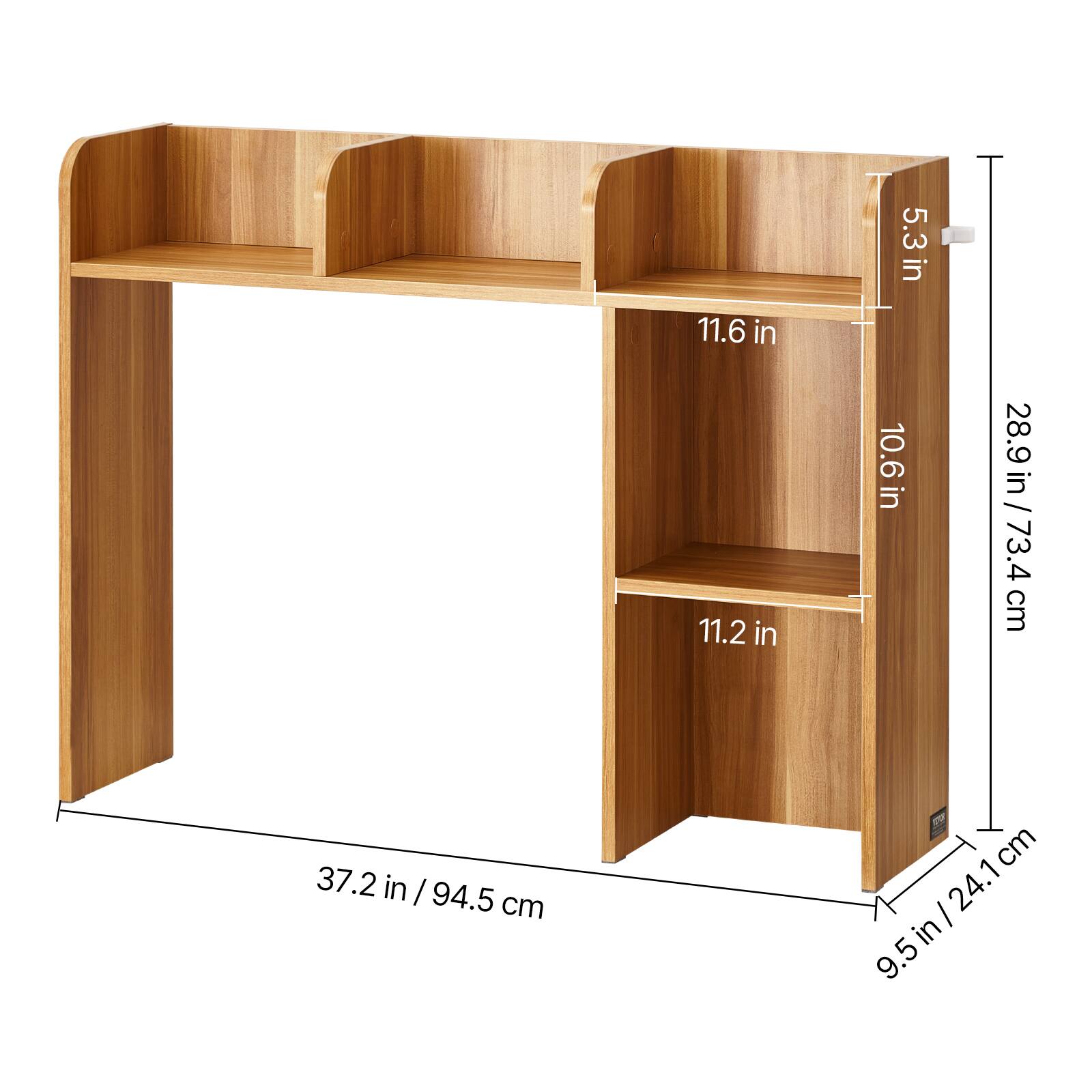 - 37.2 in / 94.5 cm
- 28.9 in / 73.4 cm
- 11.6 in
- 11.2 in
- 10.6 in
- 5.3 in
- 9.5 in / 24.1 cm