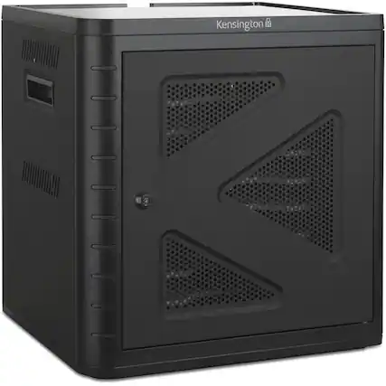 Front. Kensington - K67716NA 10-Device USB-C Charging Cabinet w/ PD 3.0 Fast Charging (up to 18W/port), Lockable Secure Storage.