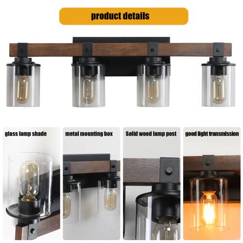 product details

- glass lamp shade
- metal mounting box
- Solid wood lamp post
- good light transmission