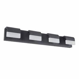 RYHNUYNE - 4‑Light LED Bathroom Vanity Light,Modern Wall Mount Vanity Mirror Light for Bathroom - Black
