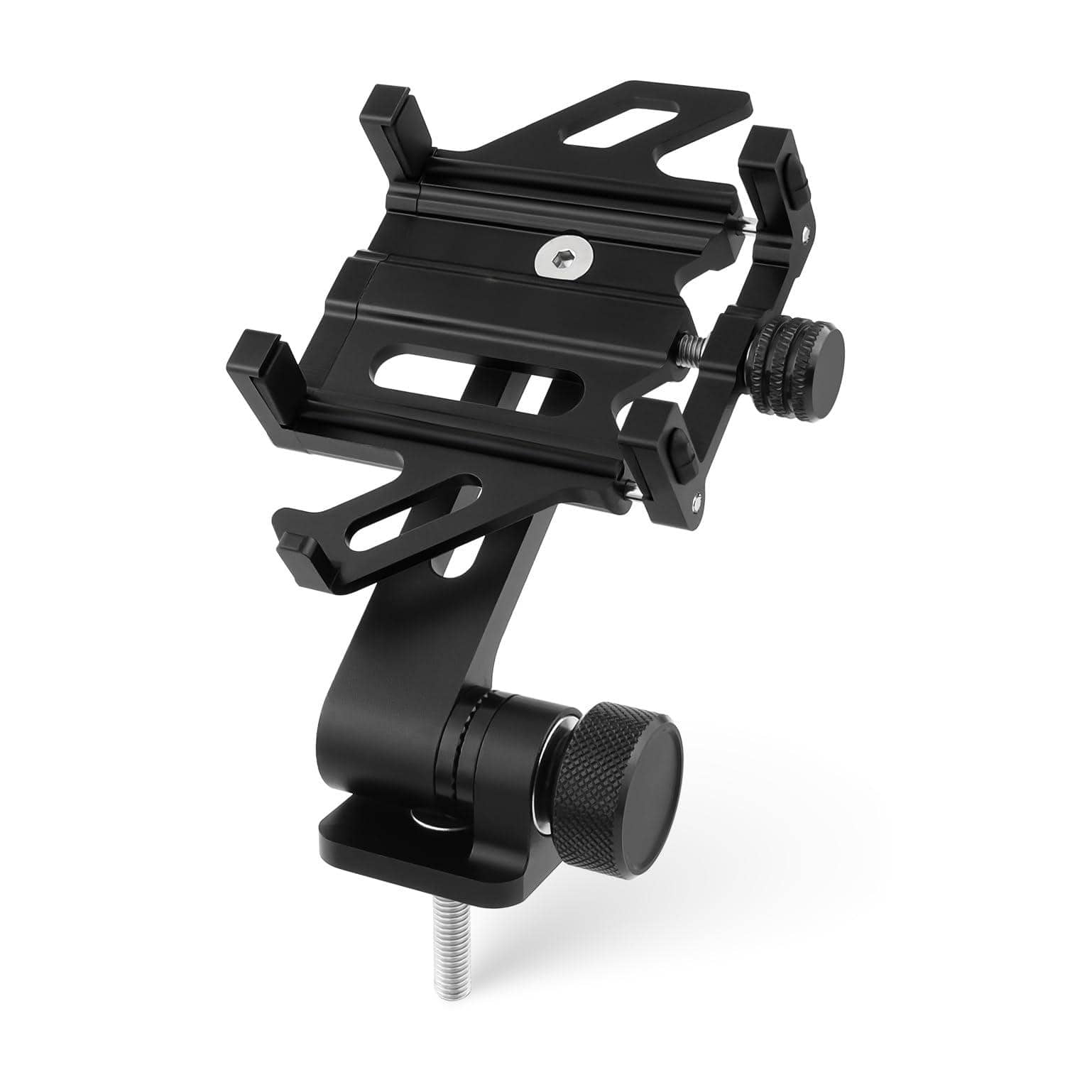 Empire DigiLabs - Bike Stem Phone Holder Bicycle Cell Mount Aluminum Headset Fits For 1 1 8 Universal 4 5 Phones - Black