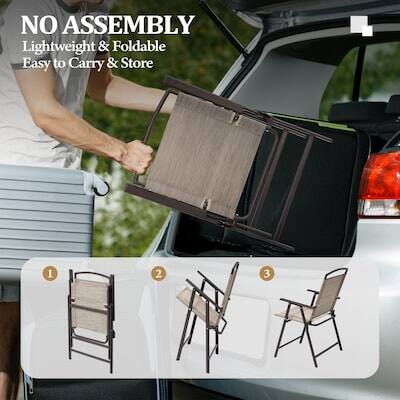 NO ASSEMBLY Lightweight & Foldable Easy to Carry & Store