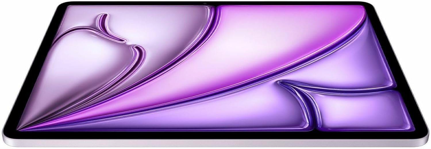 Angle. Apple - 13-inch iPad Air M3 chip Built for Apple Intelligence Wi-Fi 128GB - Purple.