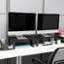 Alt View 11. Mind Reader - Dual Monitor Stand, Height Adjustable, Desktop Organizer, Laptop Riser, Office, 38.5"L x 11"W x 2.55-6.5"H - Black.