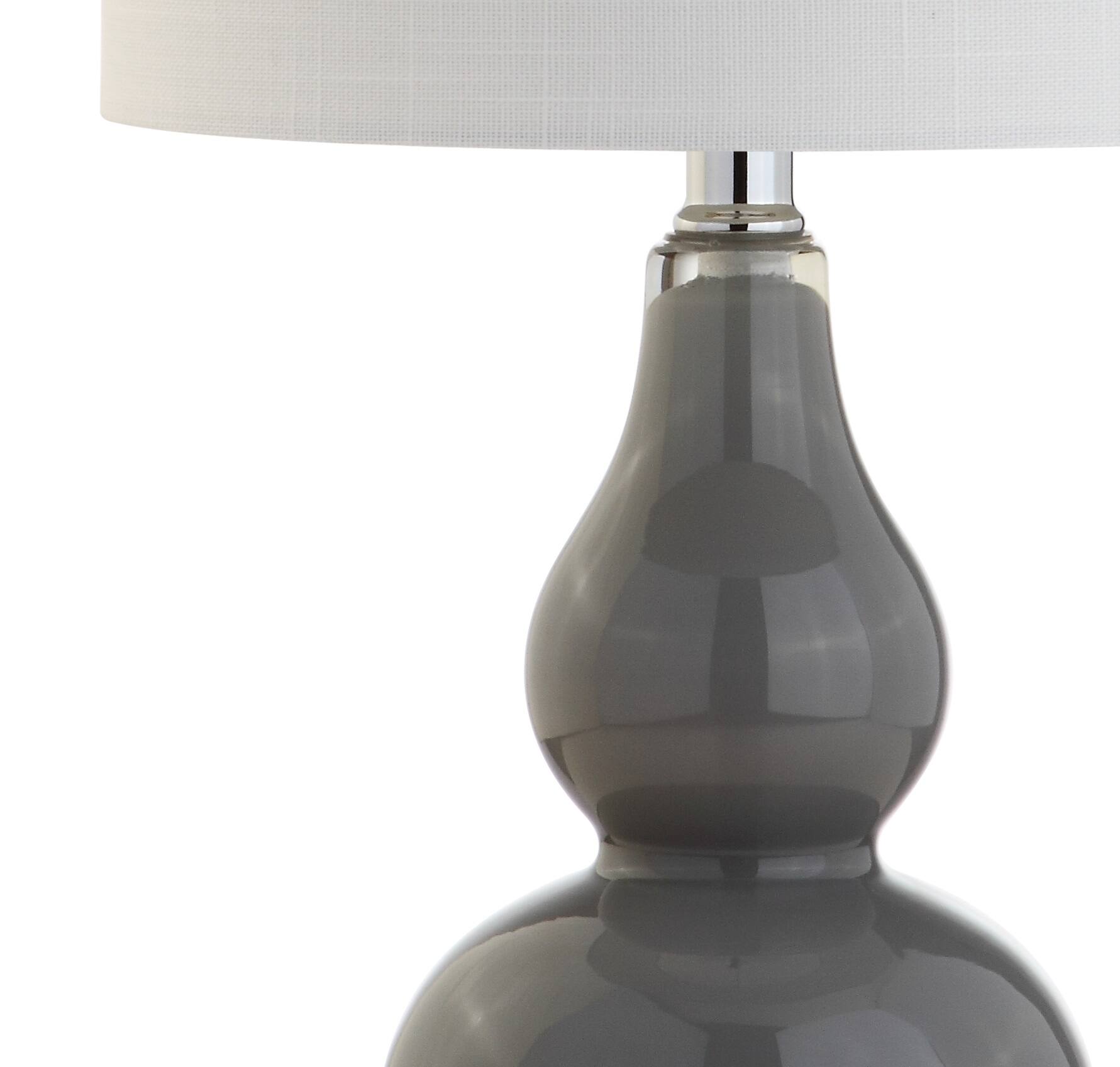 Alt View 6. Jonathan Y - Anya 20.5" Mini Glass LED Table Lamp, Gray - Gray.