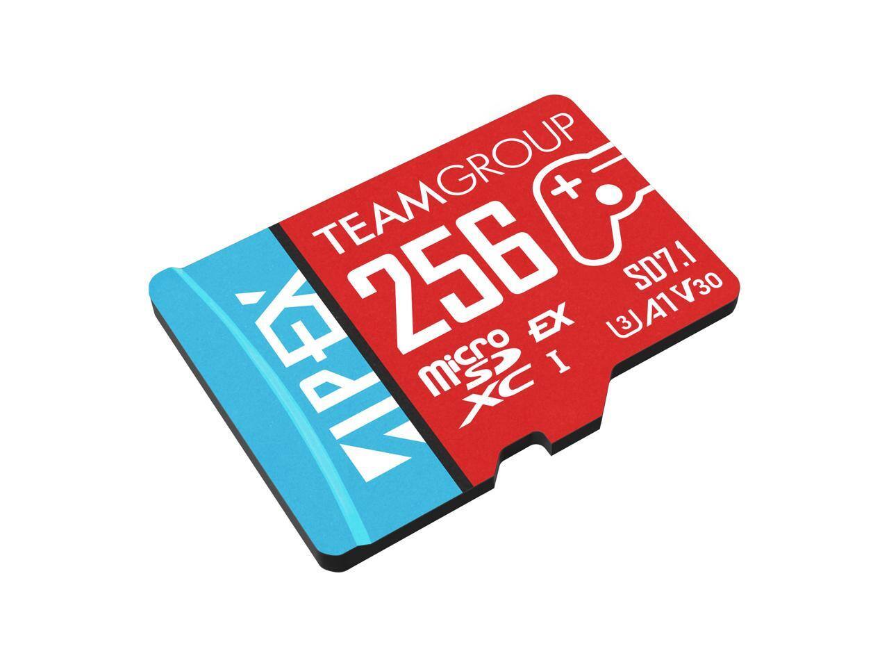 TEAMGROUP  
256GB  
MicroSDXC I  
SD7.1  
U3 A1 V30  
EX