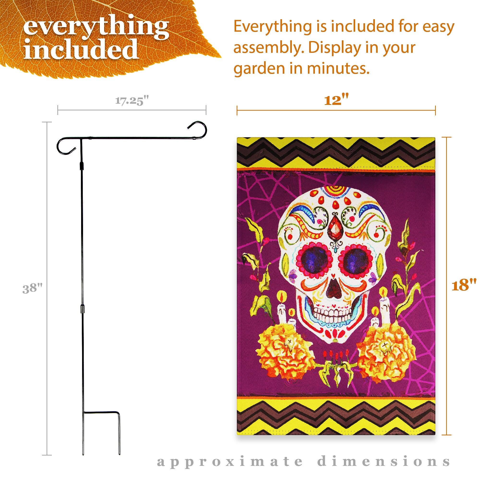 Everything is included for easy assembly. Display in your garden in minutes.

Approximate dimensions:
- 17.25"
- 12"
- 38"
- 18"