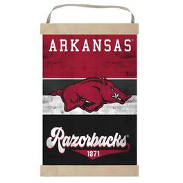 Jardine - Arkansas Razorbacks Retro Logo Banner Sign - Red