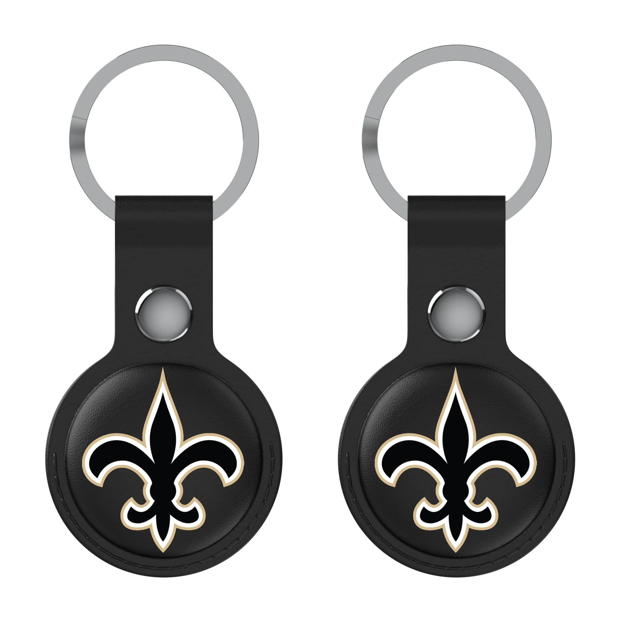 Keyscaper - New Orleans Saints Two-Pack AirTag Holders - No Size - Black