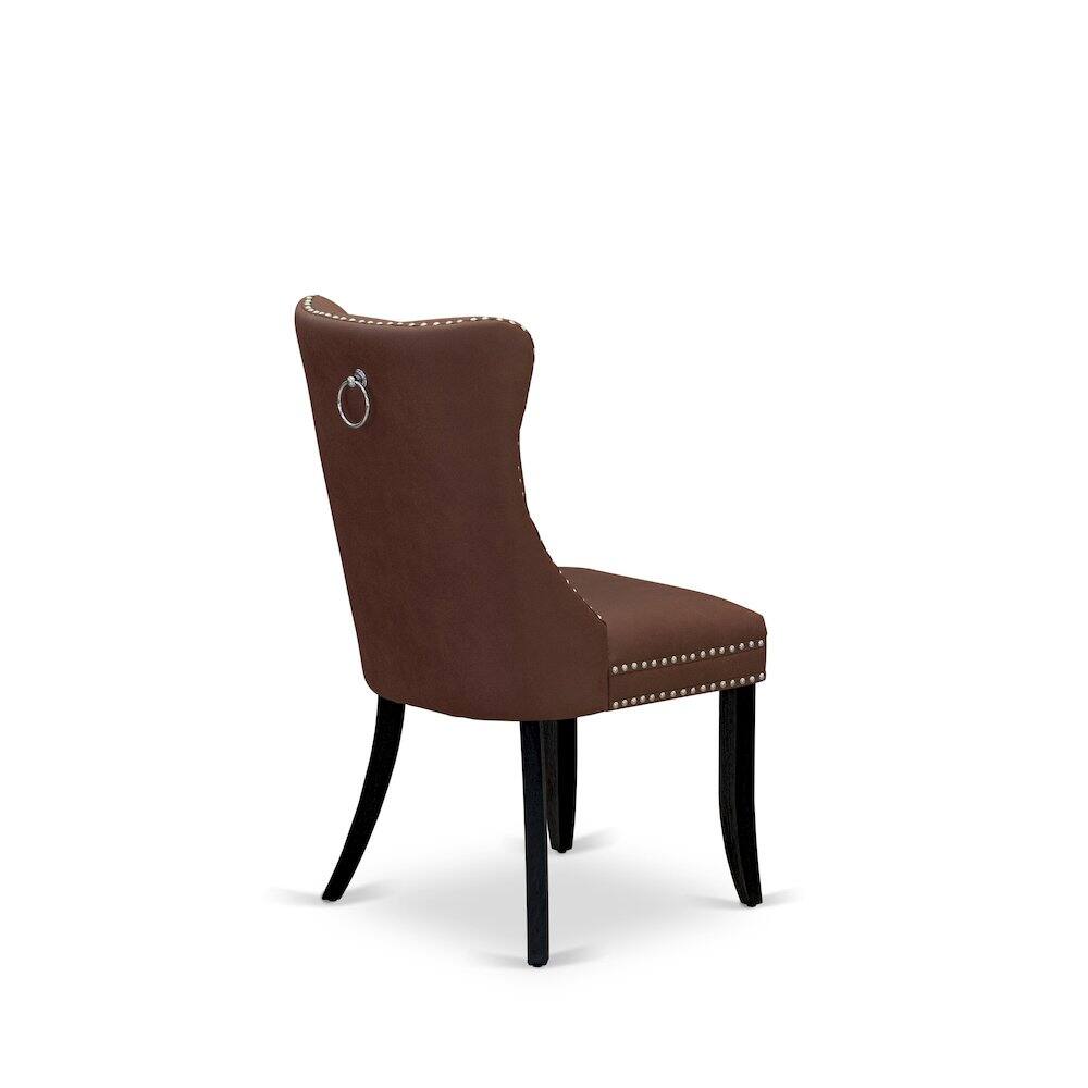 Alt View 1. East West Furniture - Parson Dining Room Chairs - Black.