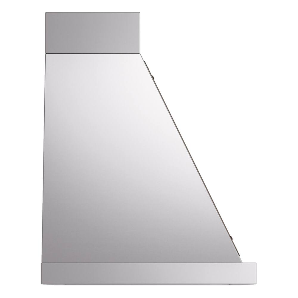 Alt View 3. ILVE - ILVE Nostalgie II Noblesse 30 inch Ducted Wall Mount Range Hood with 600 CFM (Stainless Steel, Burnished Trim) - Stainless Steel.