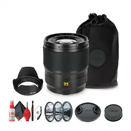 Leica - Summicron-SL 35mm f/2 ASPH. Lens (L-Mount) + Lens Filter Kit + Cleaning Kit + More - Black