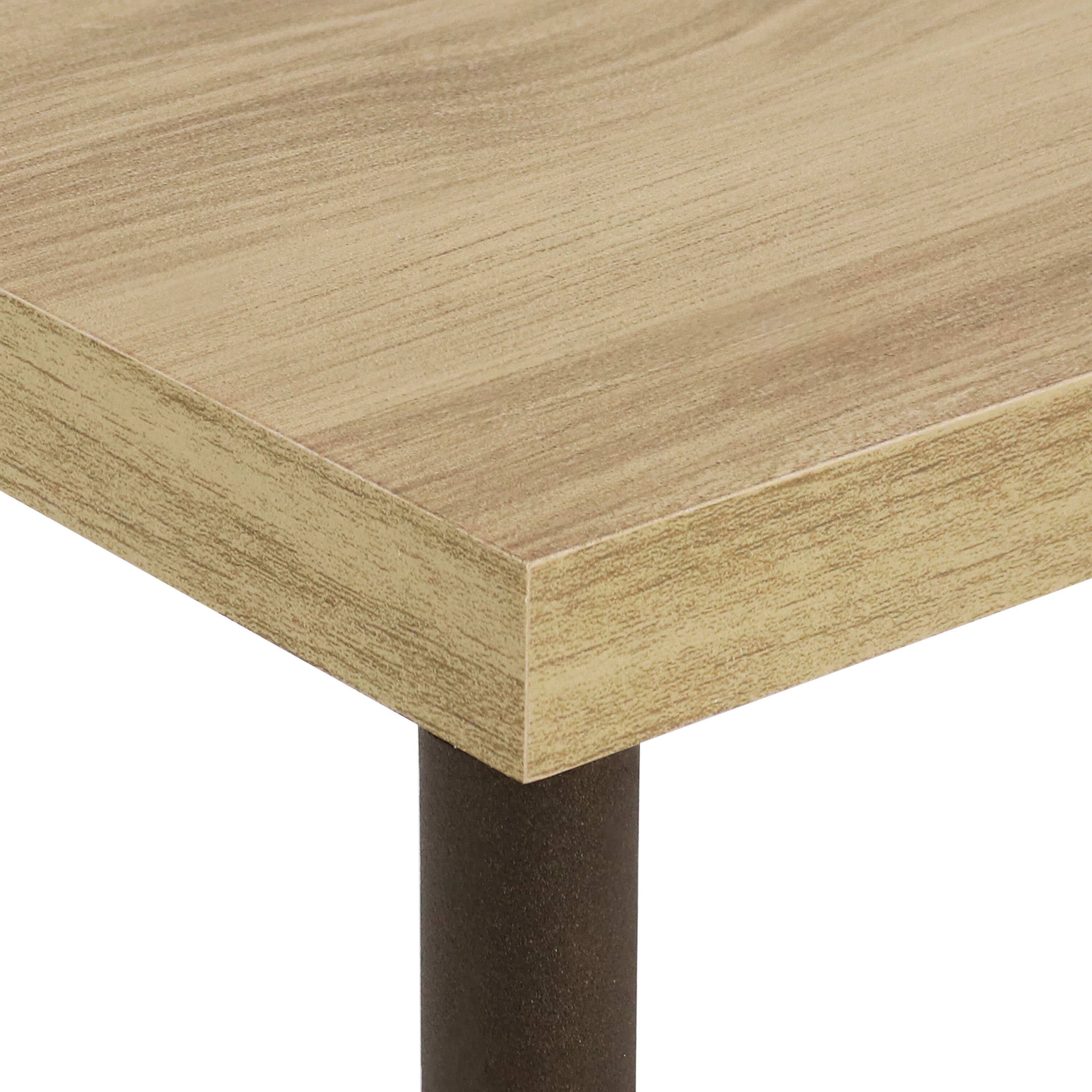 Alt View 8. Sunnydaze - Industrial-Style MDP Cross Legs Coffee Table - Brown.