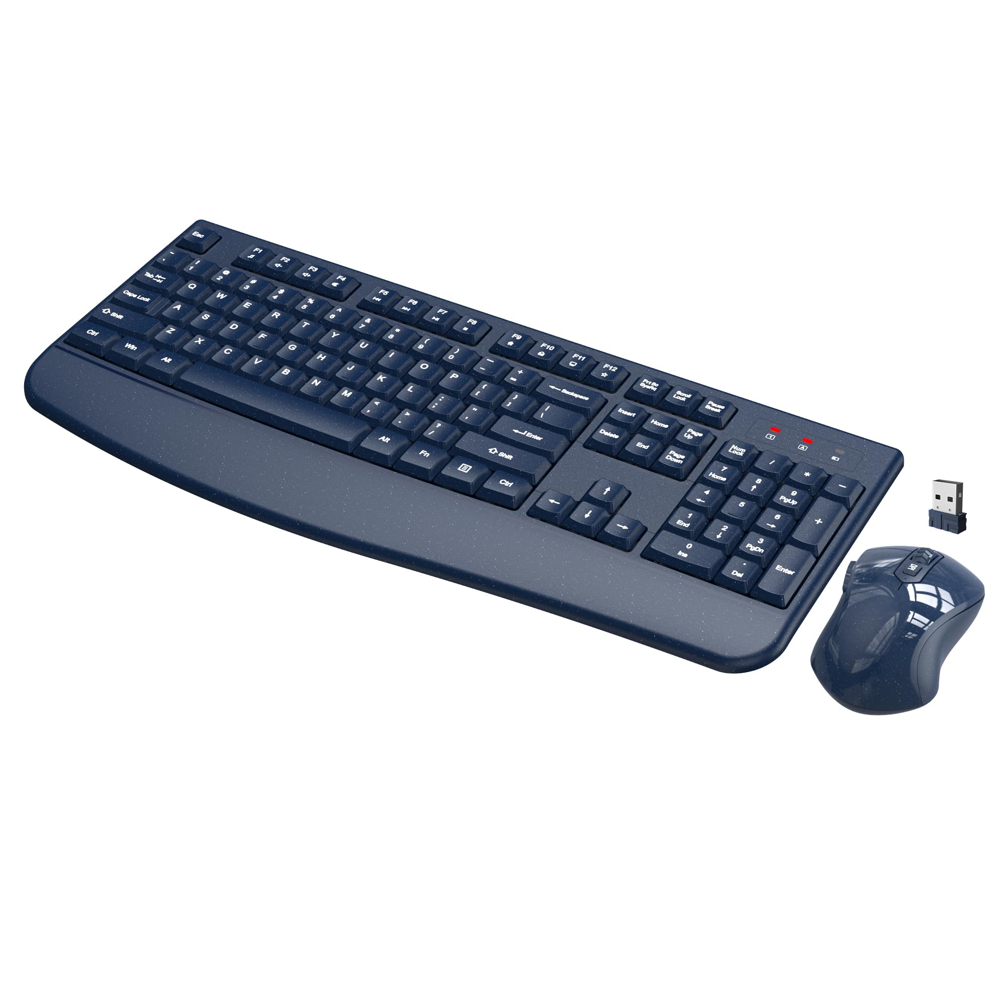 Front. Earthley Blooms - Wireless And Mouse Combo Full sized 2.4ghz With Comfortable Palm Rest Optical For Windows Os... - Starry Blue.