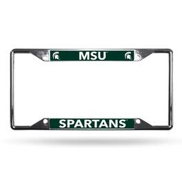 Rico Industries - Michigan State MSU Spartans Chrome Metal License Plate Frame - Multi