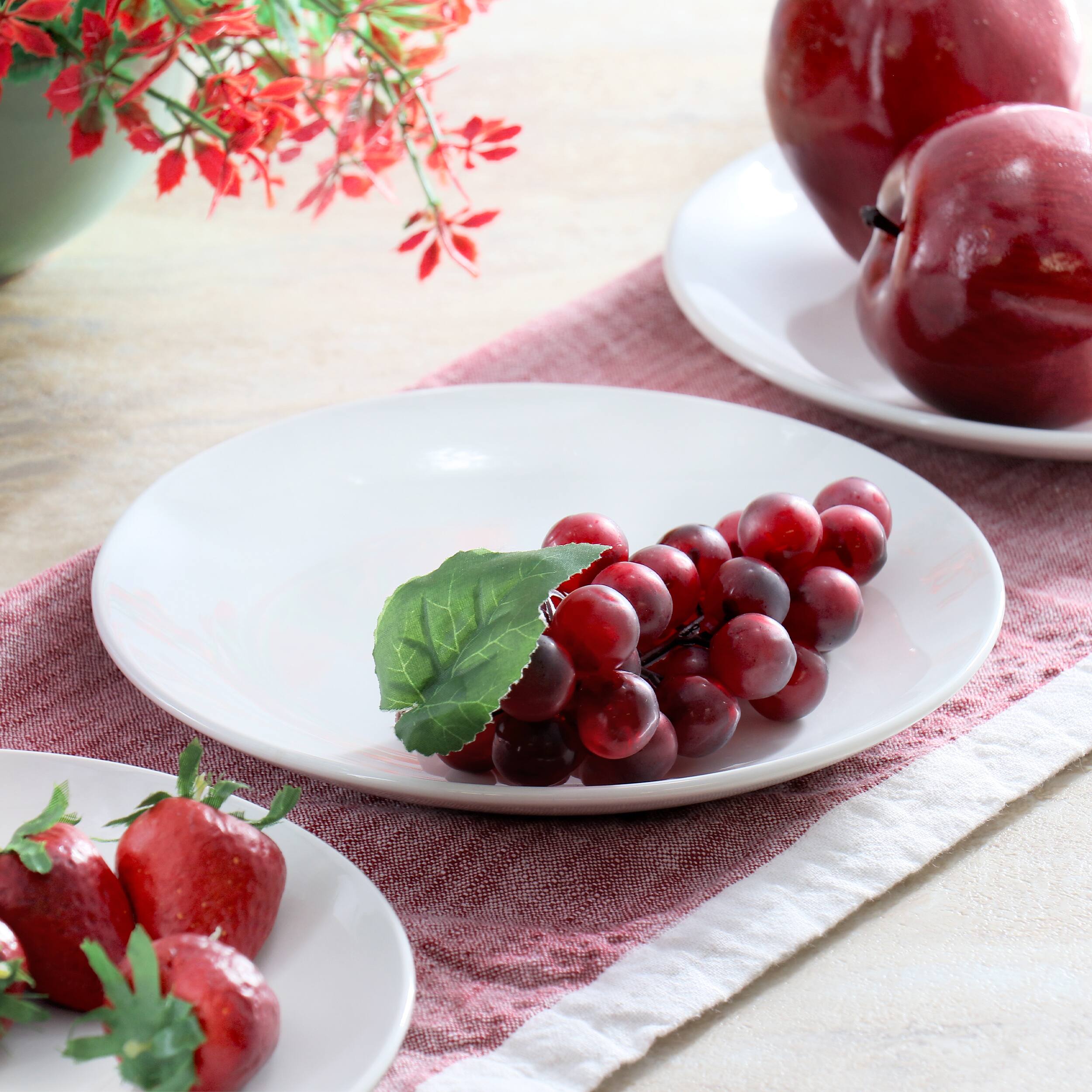 Alt View 5. Elama - Elama Professional Kitchen 12 Piece Round Porcelain Salad Plate Set in White - White.