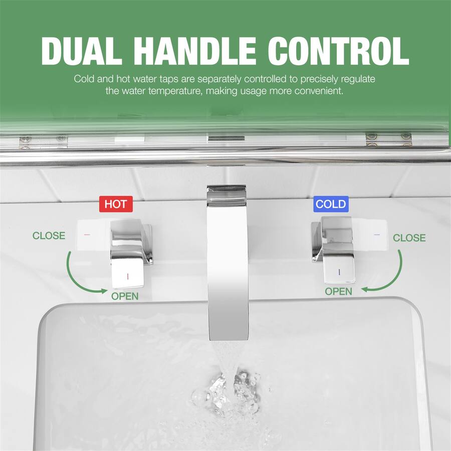 Regulating Taps Boyel Living Finish 3 Hole Waterfall Bathroom Faucet Two Handle with ...