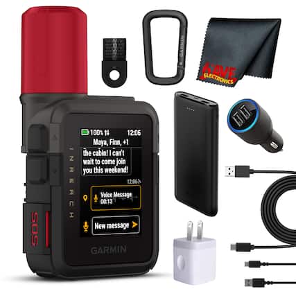 SOS INREACH 100% 1
12:06
Maya, Finn, +1
the cabin! I can't wait to come join you this weekend!
12:06
Voice Message 00:13
New message
GARMIN
GARMIN
HAVE ELECTRONICS