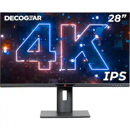 Deco Gear - Refurbished Excellent - 28" 4K Ultrawide IPS Monitor VM284K - Black