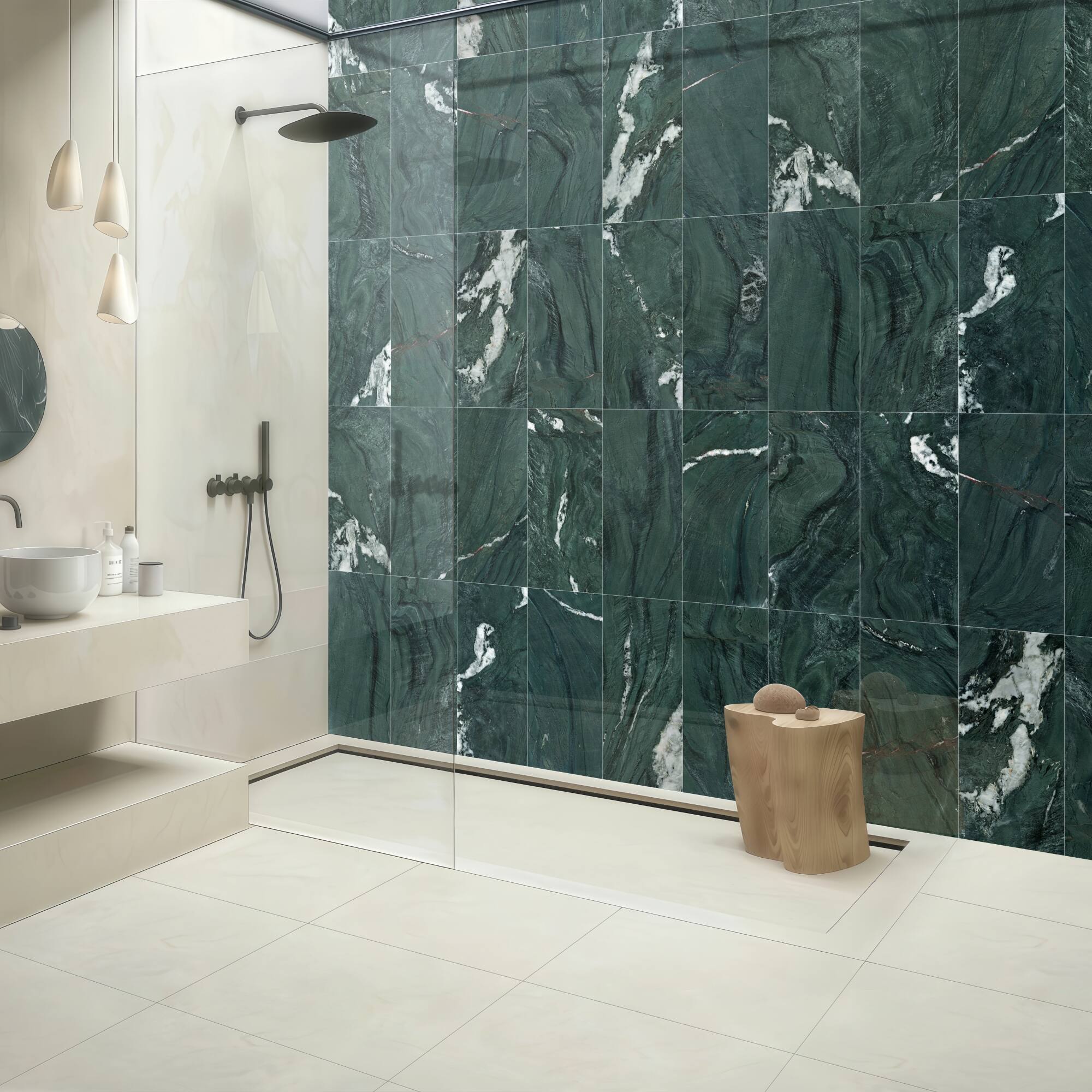 Alt View 6. GOODSILO - Premium Green Natural Marble Tiles for Elegant Wall and Floor Applications - Green,Green Multi.