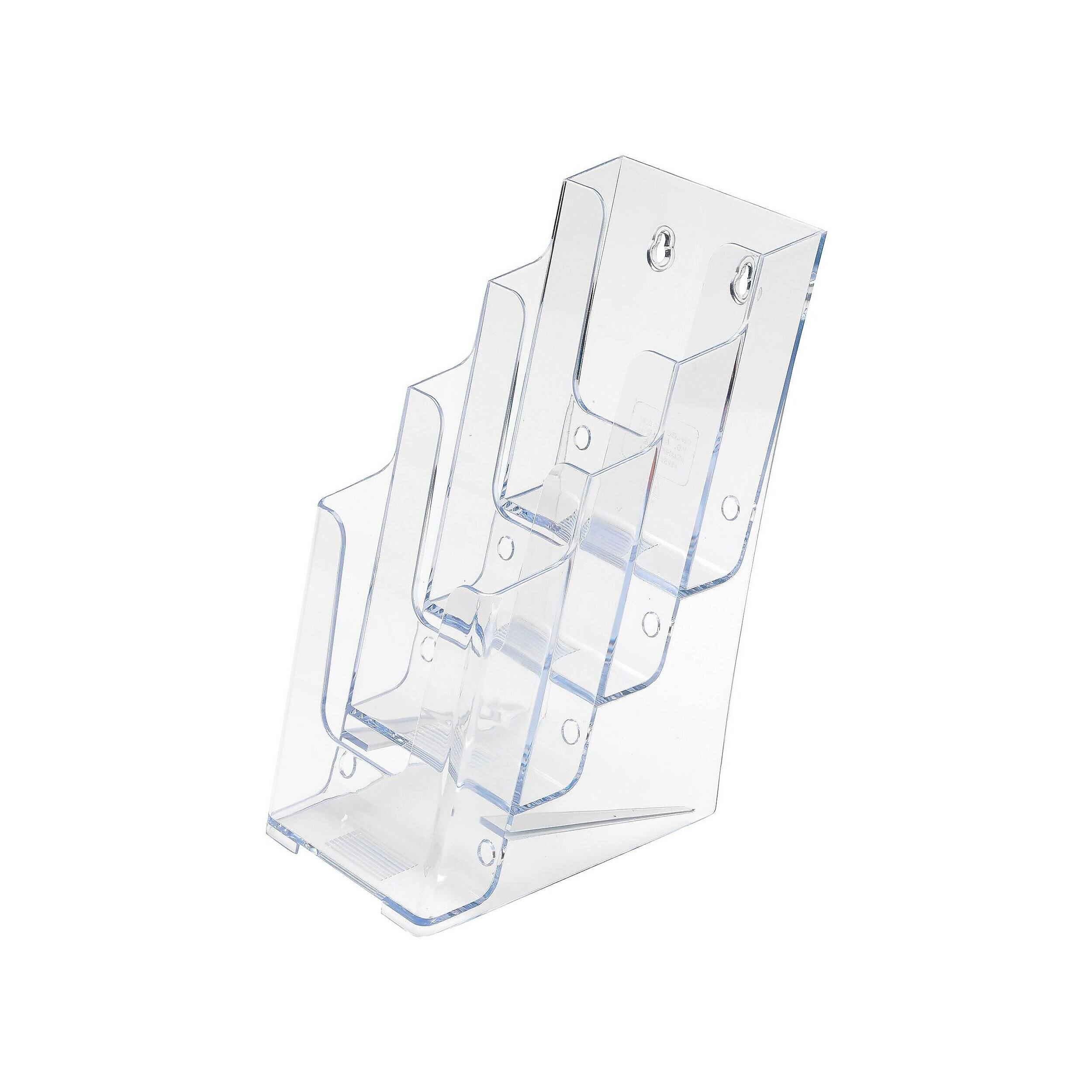 Staples Staples® Literature Holder for Leaflets, Crystal Clear Plastic ...