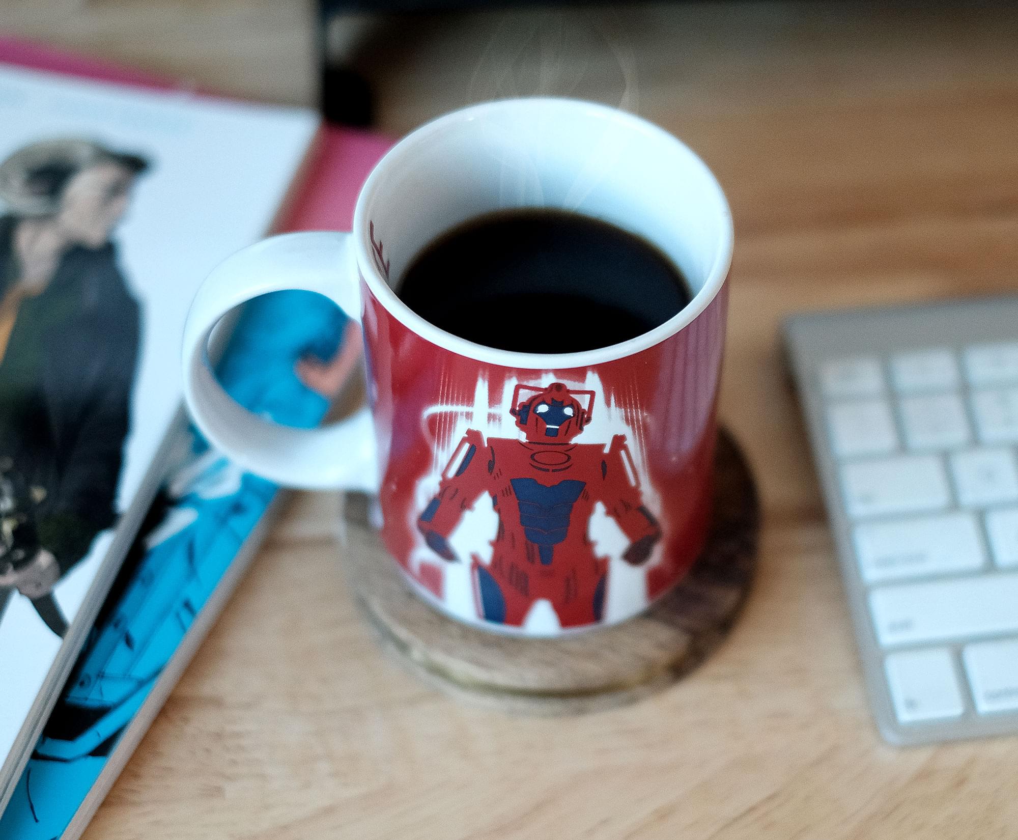 Alt View 3. Seven20 - Doctor Who Red Cyberman Ceramic Coffee Mug - Red.