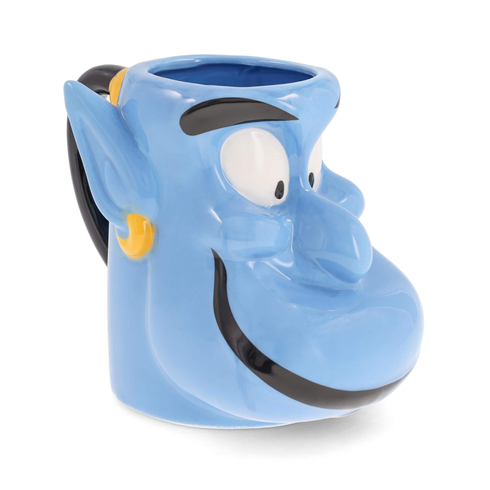 Disney - Aladdin Genie 3D Sculpted Ceramic Mug | Holds 22 Ounces - Blue