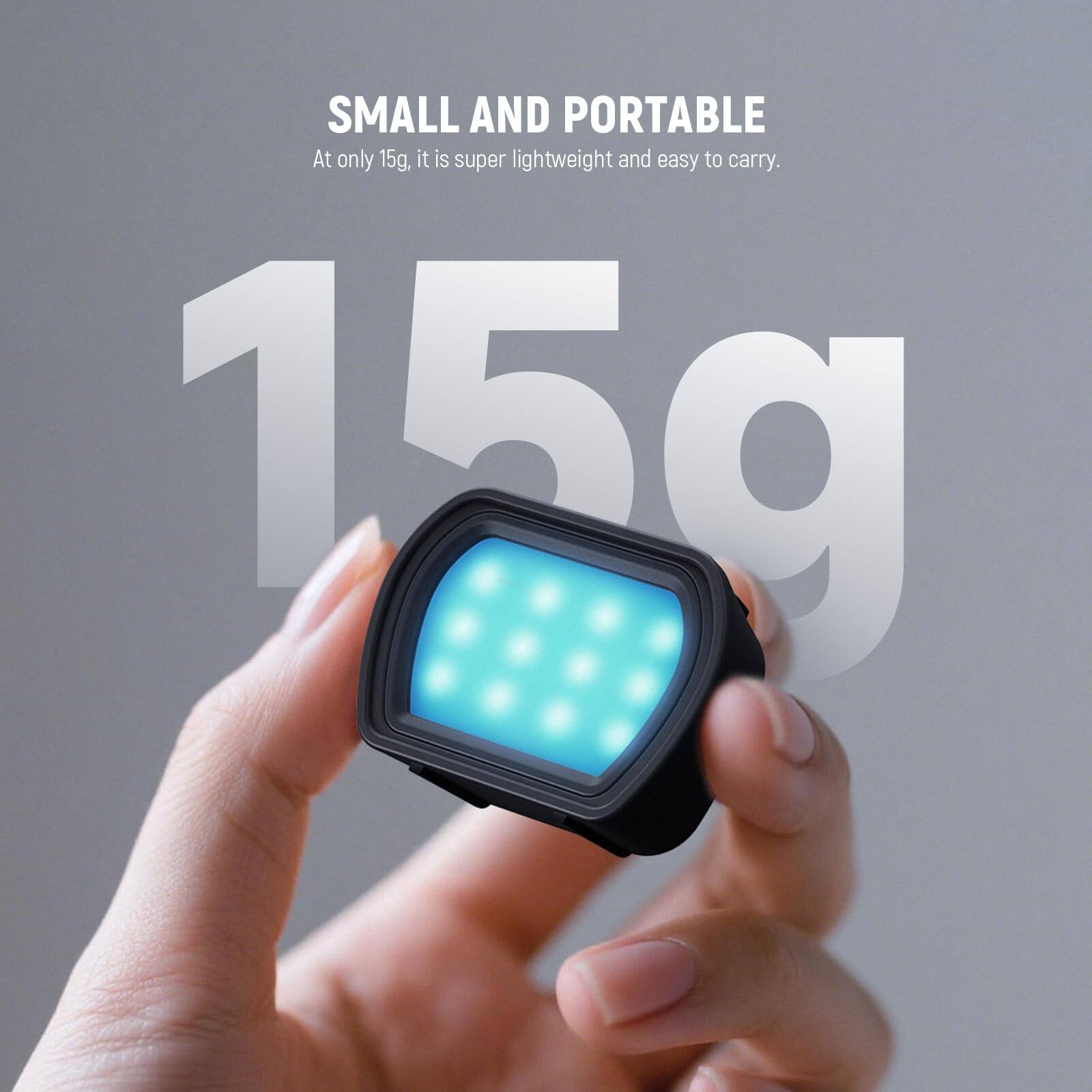 SMALL AND PORTABLE  
At only 15g, it is super lightweight and easy to carry.  
15g