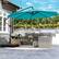 Alt View 4. Costway - Costway 10 FT Solar Offset Hanging Umbrella Patio Cantilever Umbrella with 32 LED Lights - Turquoise.