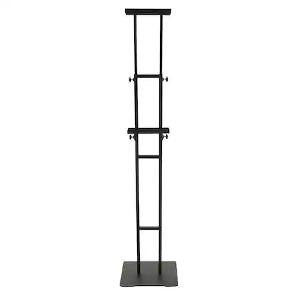 Front. Glintex - Adjustable Height Poster Stand 75", Double-Sided Heavy Duty Floor Sign Holder with Shock-Absorbing Base. - Natural.