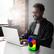 Alt View Zoom 11. QFX - Rechargeable Bluetooth Portable Speaker with Liquid Motion Party Lights - Black.