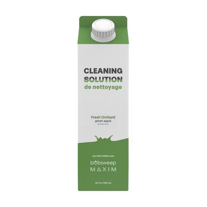 CLEANING SOLUTION de nettoyage
Fresh Orchard green apple pomme verte
use with | utiliser avec bObsweep MAXIM 34 fl oz (1000 mL)