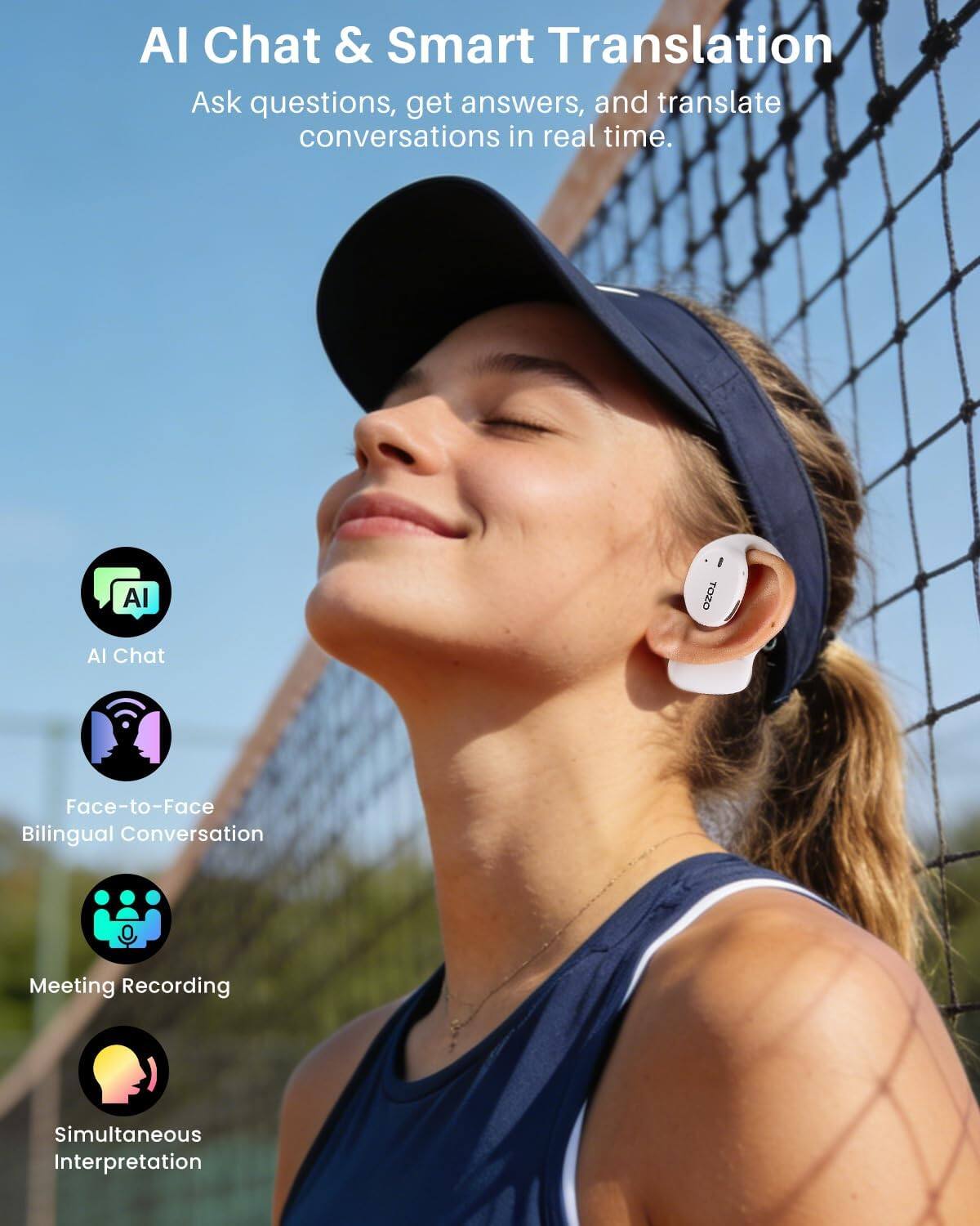 AI Chat & Smart Translation  
Ask questions, get answers, and translate conversations in real time.  

AI Chat  
Face-to-Face Bilingual Conversation  
Meeting Recording  
Simultaneous Interpretation