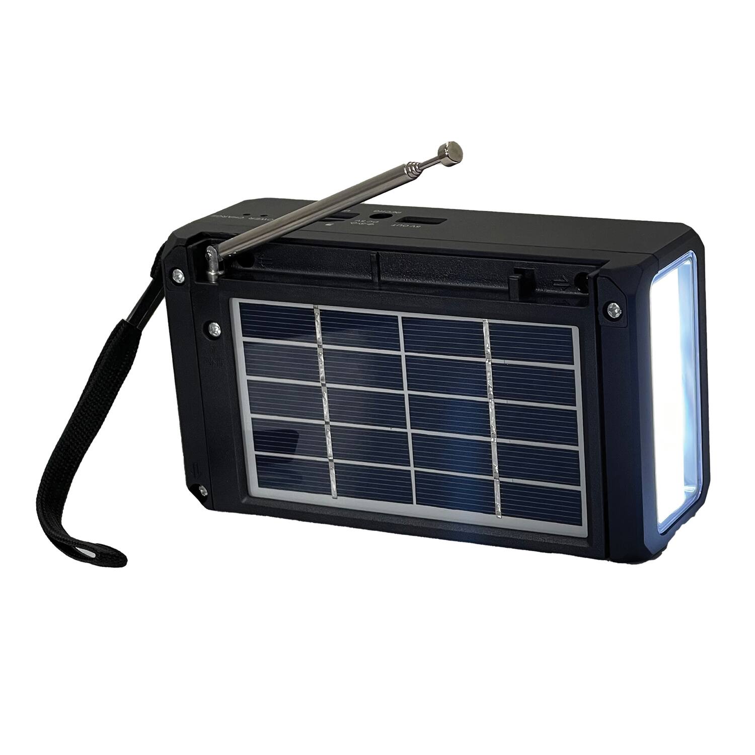 Angle. AudioBox - Multiband Solar Emergency Radio RX12-BT - Black.