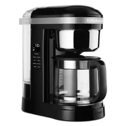 Front. KitchenAid - KitchenAid® 12 Cup Drip Coffee Maker with Spiral Showerhead and Programmable Warming Plate - KCM1209 - Onyx Black.