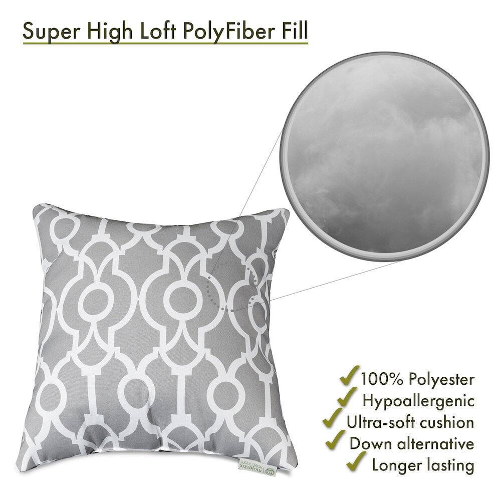 Super High Loft PolyFiber Fill

- 100% Polyester
- Hypoallergenic
- Ultra-soft cushion
- Down alternative
- Longer lasting