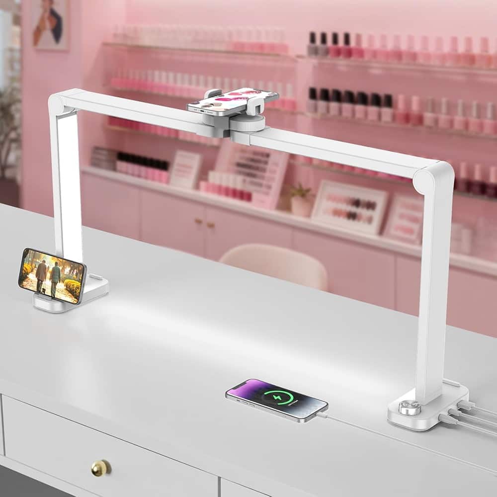 MOSZAR LLC - Nail Desk Lamp – LED, 0–100% Adjustable Brightness, 3000K–6000K