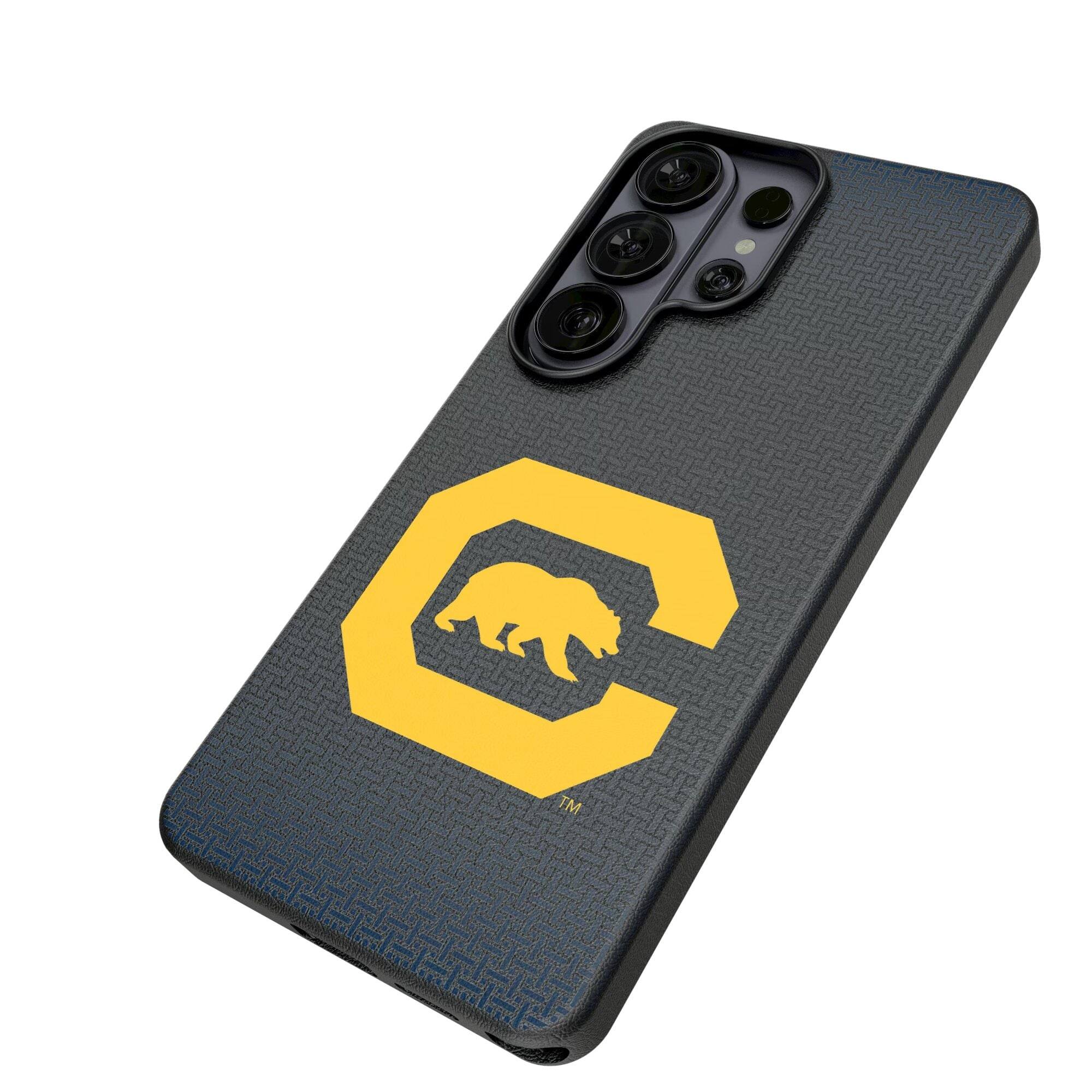 Alt View 1. Keyscaper - Cal Bears Walking Bear Galaxy Magnetic Bump Case - S25 Ultra - Black.