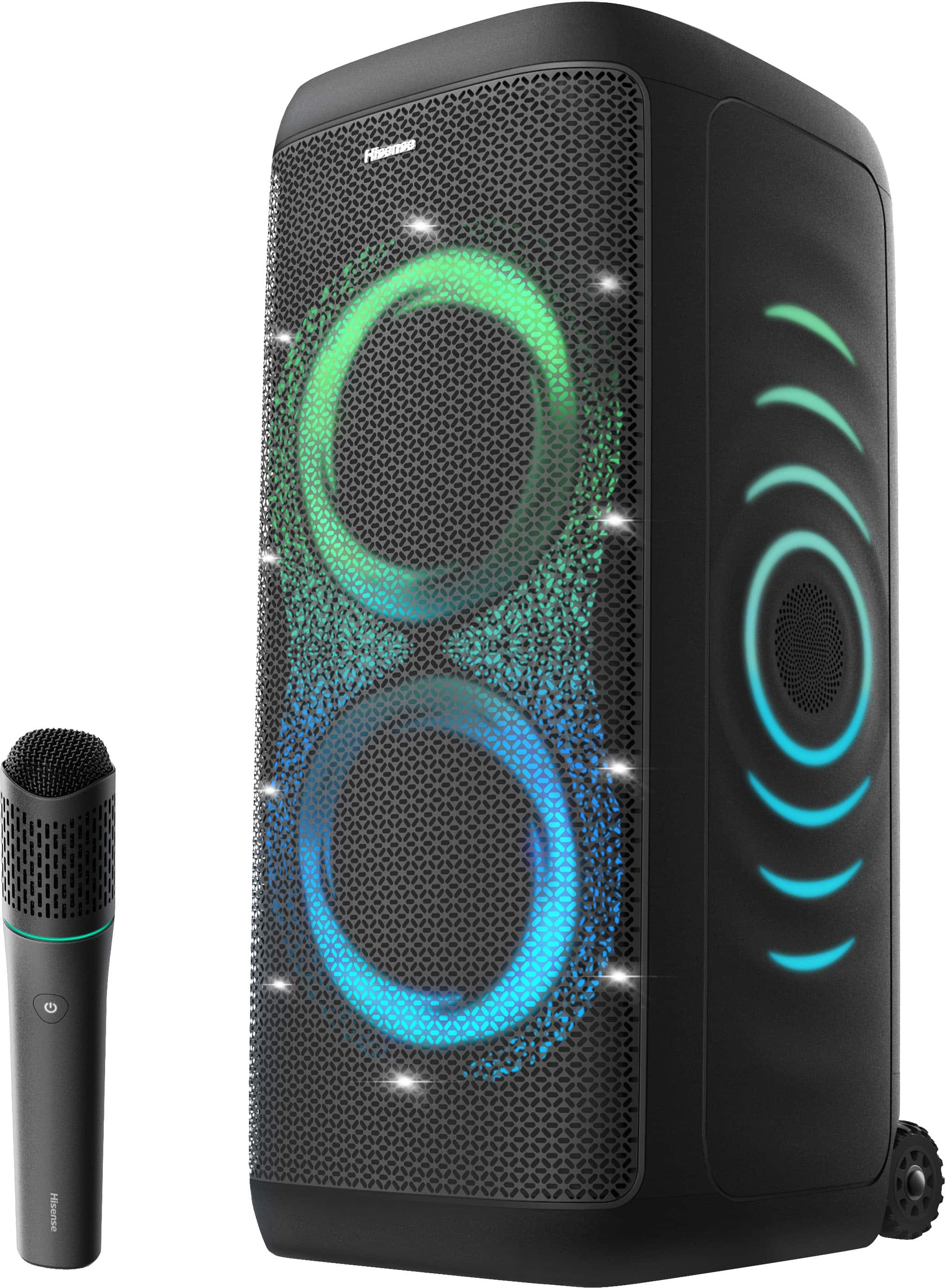 Hisense - PARTY THUNDER PRO with one wireless microphone included, light show, Auracast, 18 hours playtime - Black