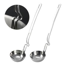 KITCHENTREND - 2Pcs Ladle and Skimmer Serving Spoon Strainer Spoon For Kitchen Home Use Large Capacity Wall Mounted