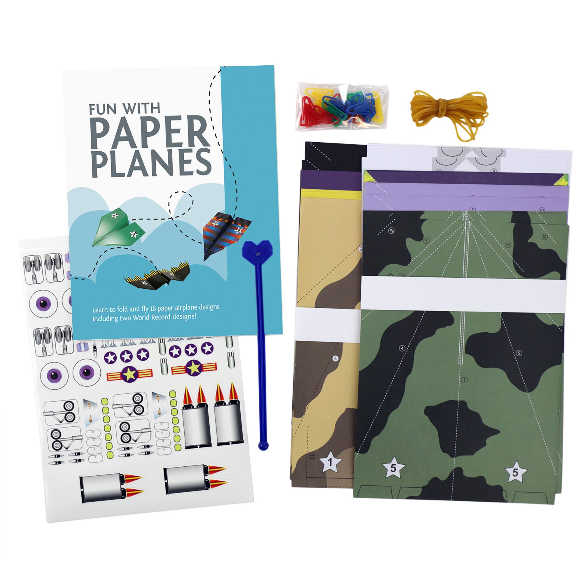 FUN WITH PAPER PLANES Learn to fold and fly 16 paper airplane designs, including two World Record designs.