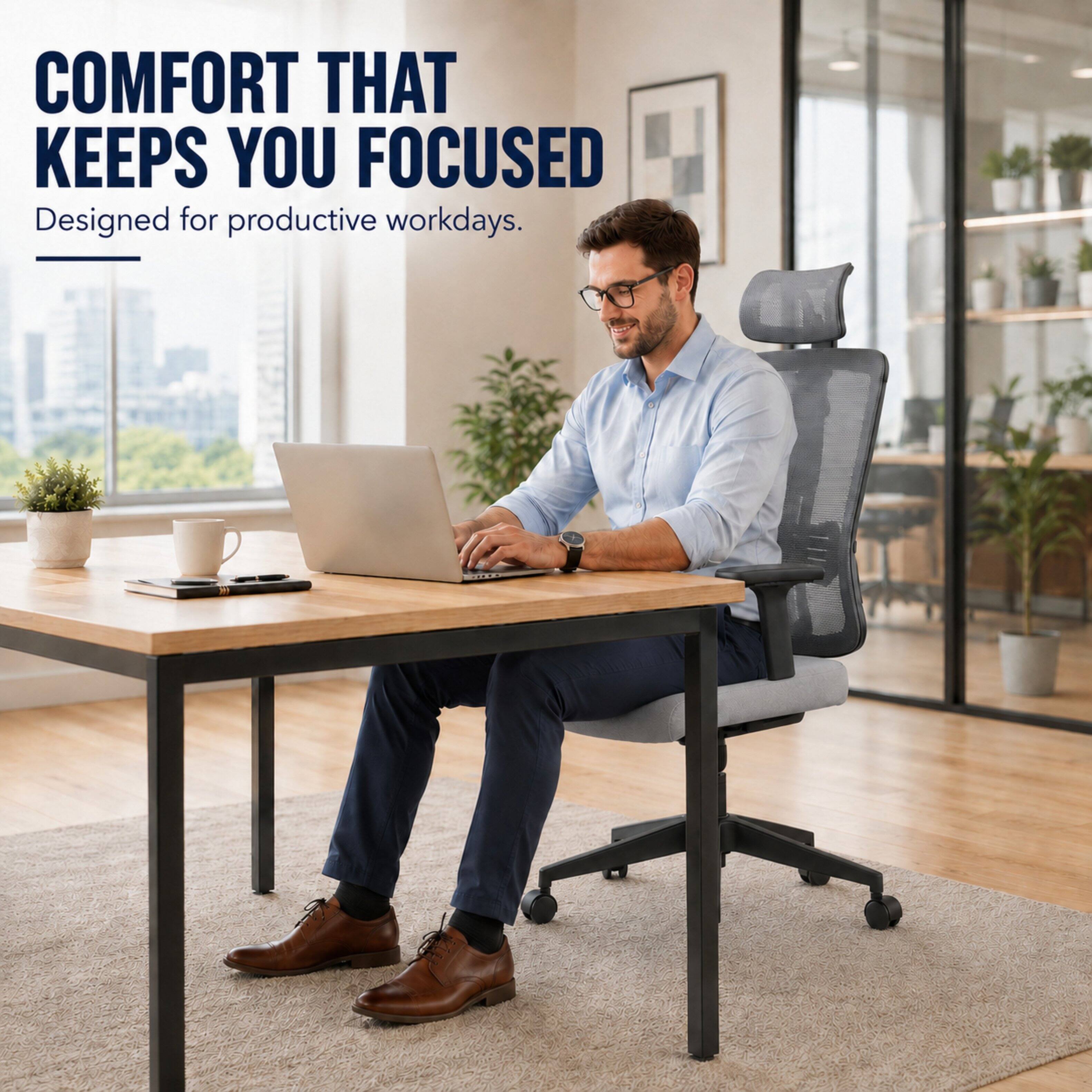 COMFORT THAT KEEPS YOU FOCUSED  
Designed for productive workdays.